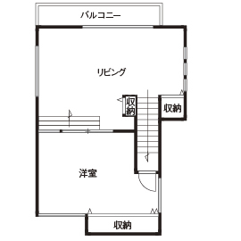 3F(リビング上、寝室からで広々としたテラスへ続く)