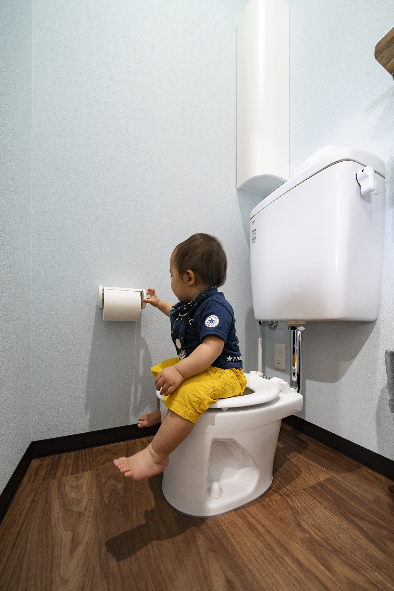 幼稚園で使用するトイレを取り寄せた子供専用トイレ